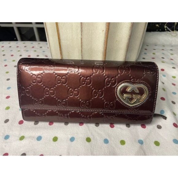 Gucci Guccissima Lovely Heart Continental Wallet - Picture 1 of 6